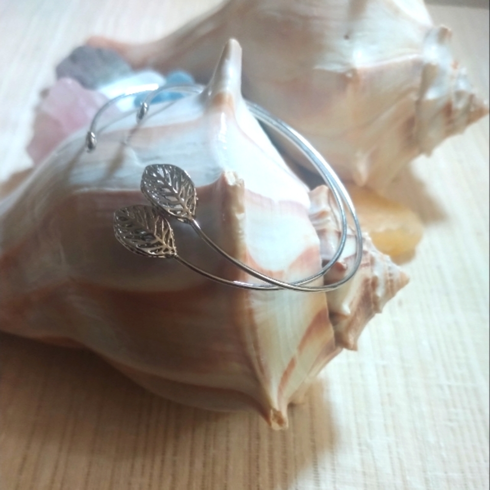 Silver Leaf Cuffs